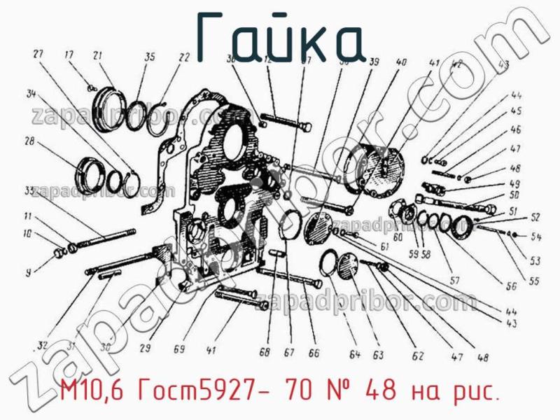 Гайка М10.6 Гост5927-70 фотография.