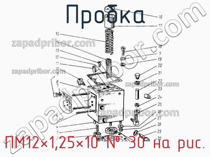 Пробка ПМ12×1,25×10 фотография.