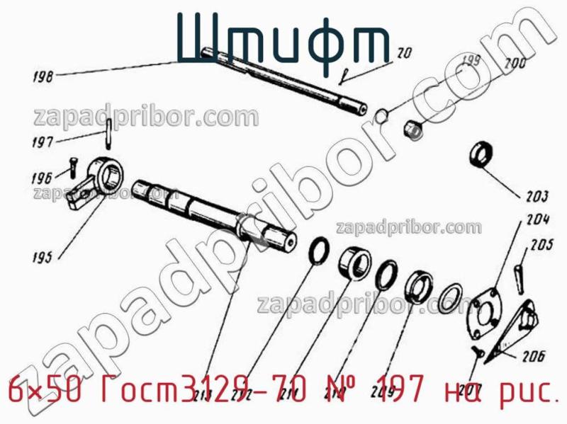 Штифт 6×50 Гост3129-70 фотография.
