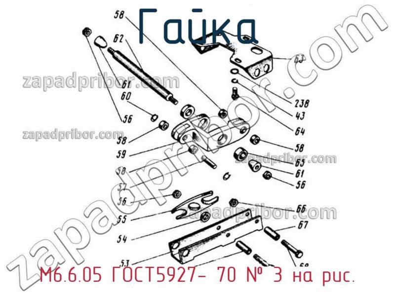 Гайка М6.6.05 ГОСТ5927- 70 фотография.