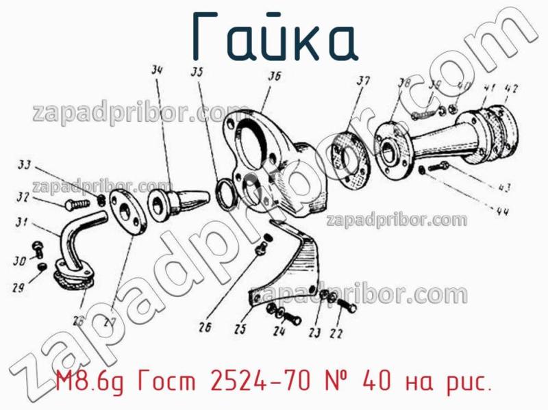 Гайка М8.6g Гост 2524-70 фотография.
