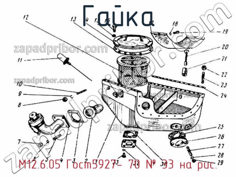 Гайка М12.6.05 Гост5927- 70 фотография.