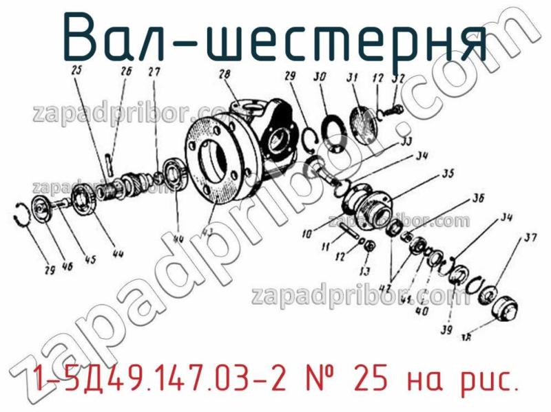 Вал-шестерня 1-5Д49.147.03-2 фотография.