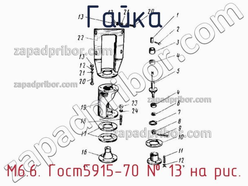 Гайка М6.6. Гост5915-70 фотография.