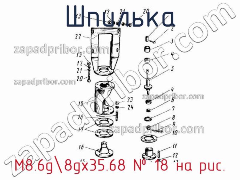Шпилька M8.6g-8gx35.68 фотография.