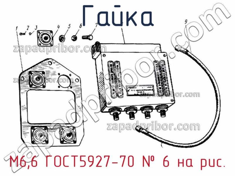Гайка М6.6 Гост5927-70 фотография.