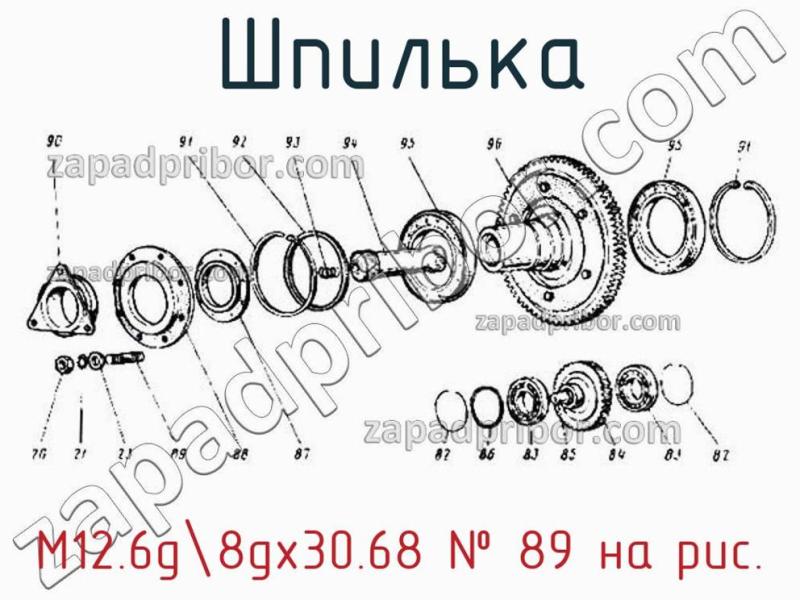 Шпилька M12.6g-8gx30.68 фотография.
