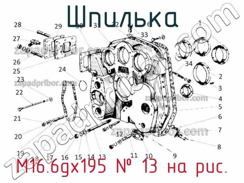 Шпилька М16.6gх195 фотография.