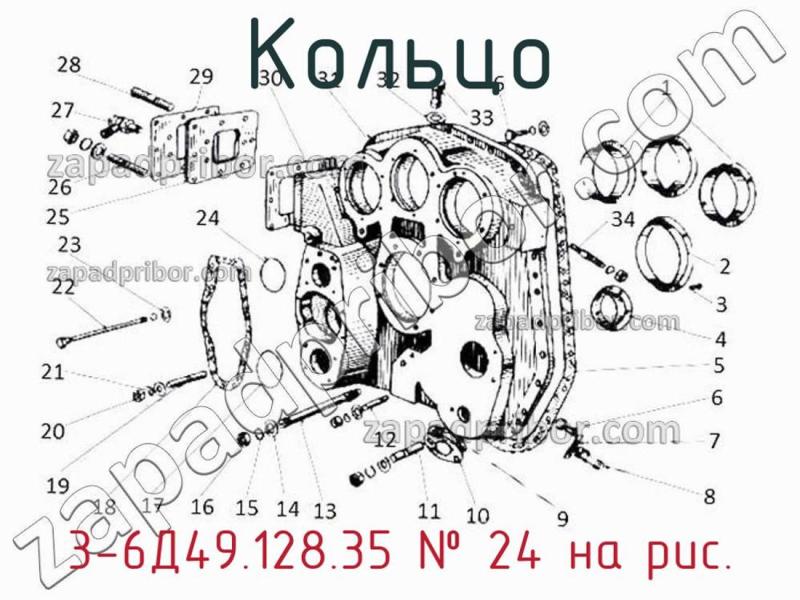 Кольцо 3-6Д49.128.35 фотография.