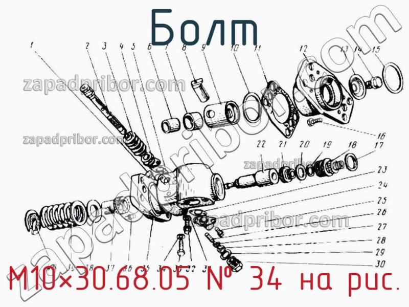 Болт М10×30.68.05 фотография.