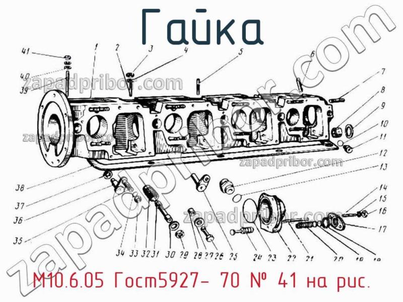 Гайка М10.6.05 Гост5927-70 фотография.