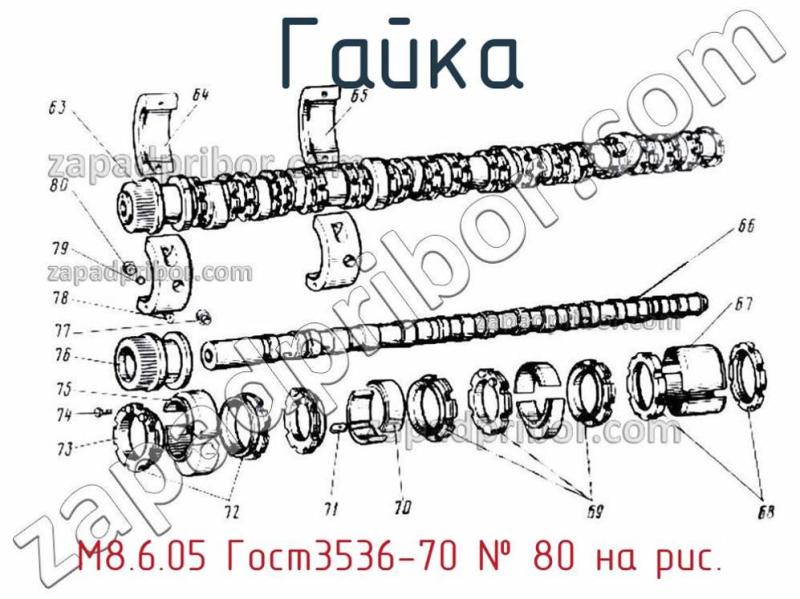 Гайка М8.6.05 Гост3536-70 фотография.