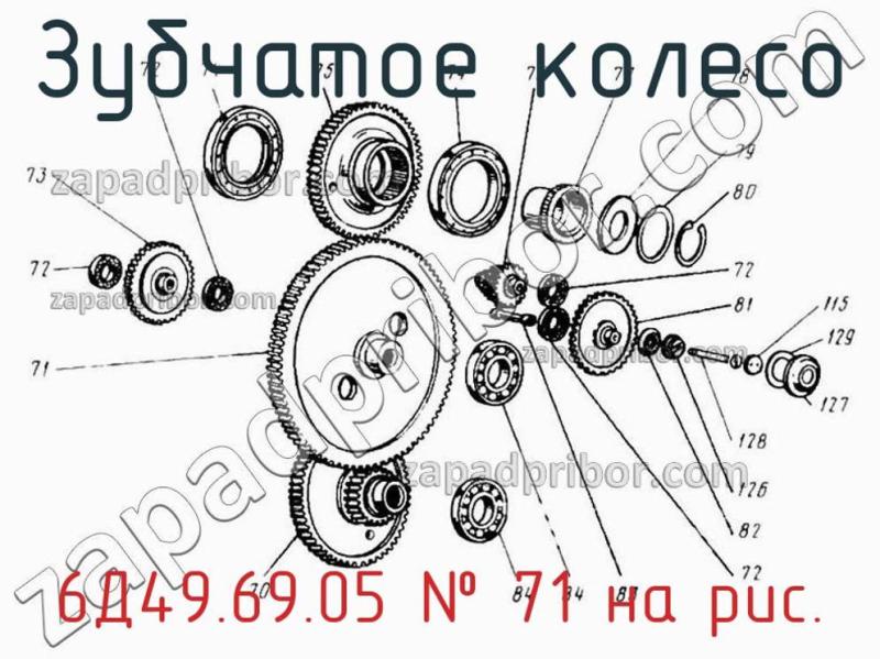 Зубчатое колесо 6Д49.69.05 фотография.