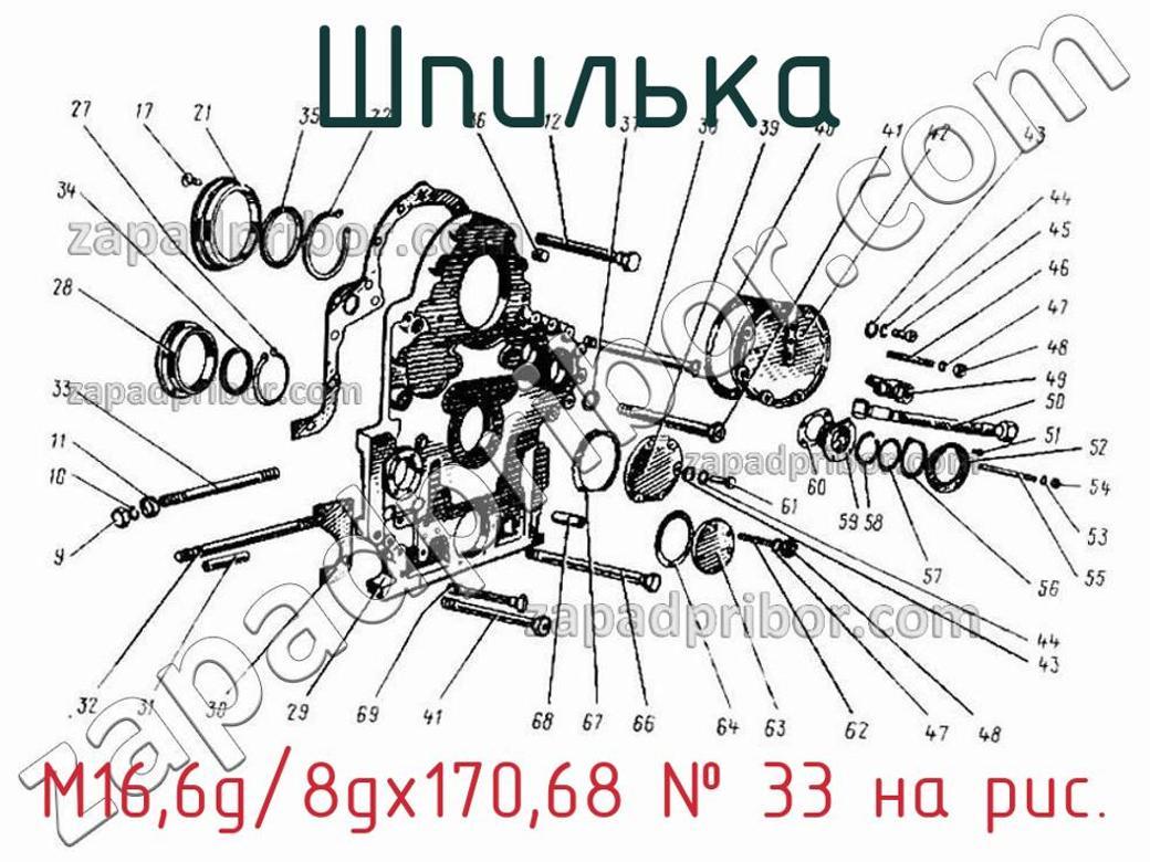 M16,6g/8gx170,68 - Шпилька - фотография. Увеличить. M16,6g/8gx170,68 - Шпилька - фотография.