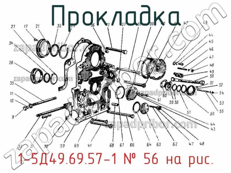 Прокладка 1-5Д49.69.57-1 фотография.