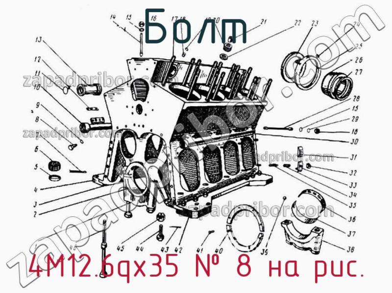 Болт 4M12.6qx35 фотография.