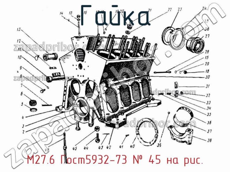Гайка М27.6 Гост5932-73 фотография.
