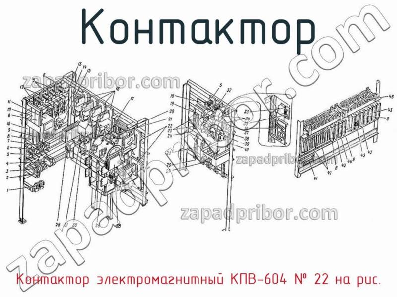 Контактор Контактор электромагнитный КПВ-604 фотография.