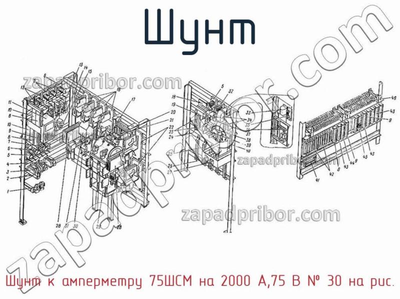 Шунт Шунт к амперметру 75ШСМ на 2000 А,75 В фотография.