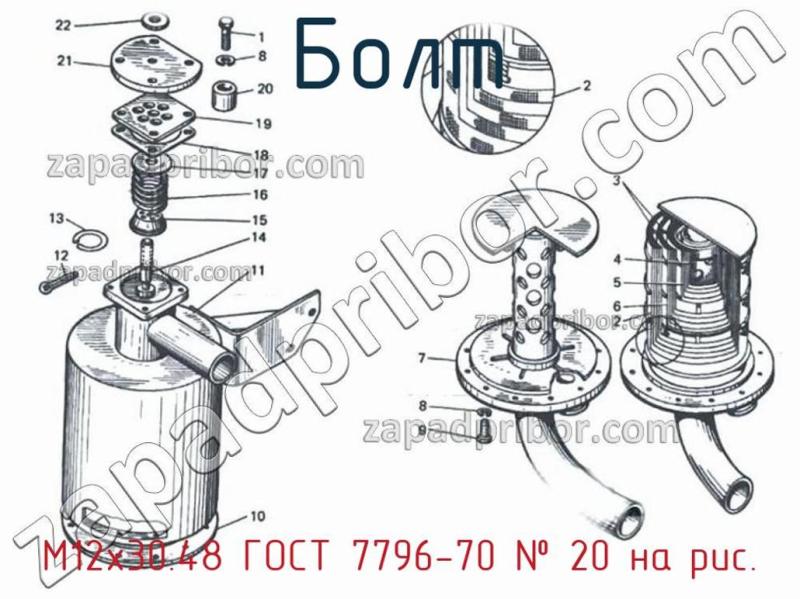 Болт М12х30.48 ГОСТ 7796-70 фотография.