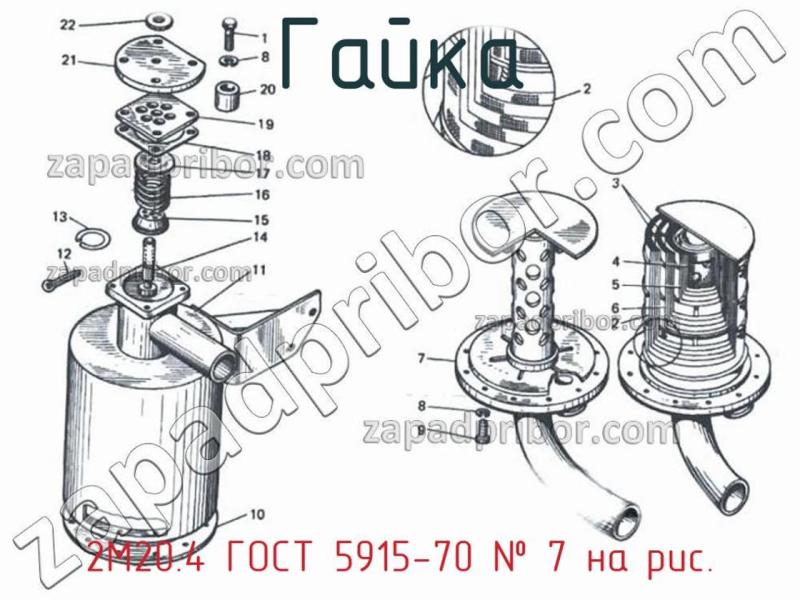 Гайка 2М20.4 ГОСТ 5915-70 фотография.