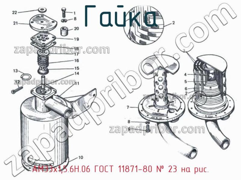Гайка АМ33х1,5.6Н.06 ГОСТ 11871-80 фотография.