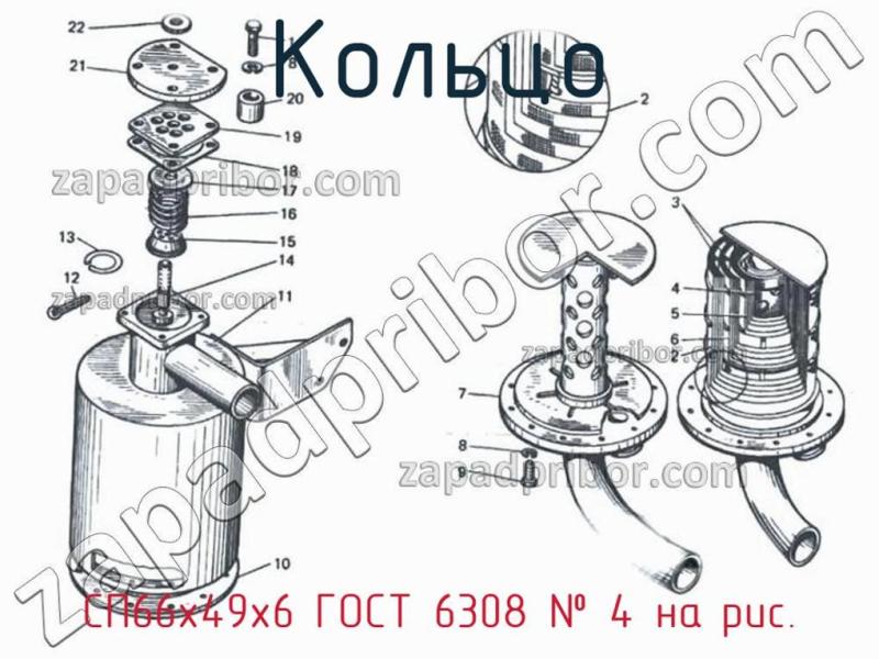 Кольцо СП66х49х6 ГОСТ 6308 фотография.