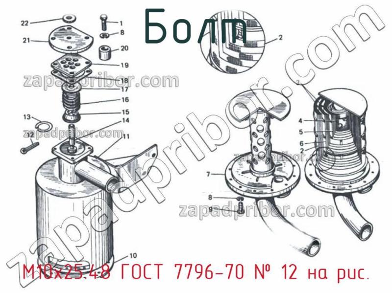 Болт М10х25.48 ГОСТ 7796-70 фотография.
