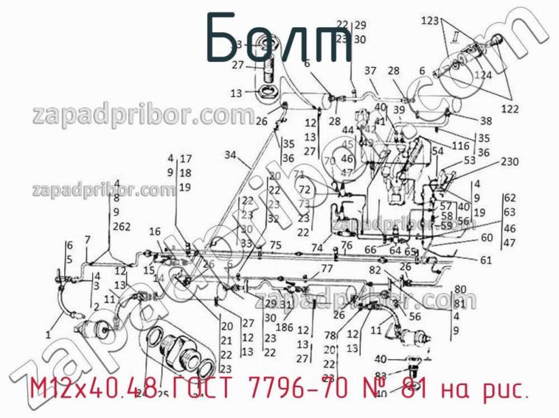 Болт М12х40.48 ГОСТ 7796-70 фотография.