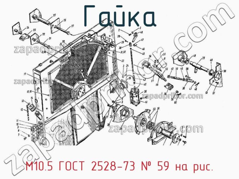 Гайка М10.5 ГОСТ 2528-73 фотография.