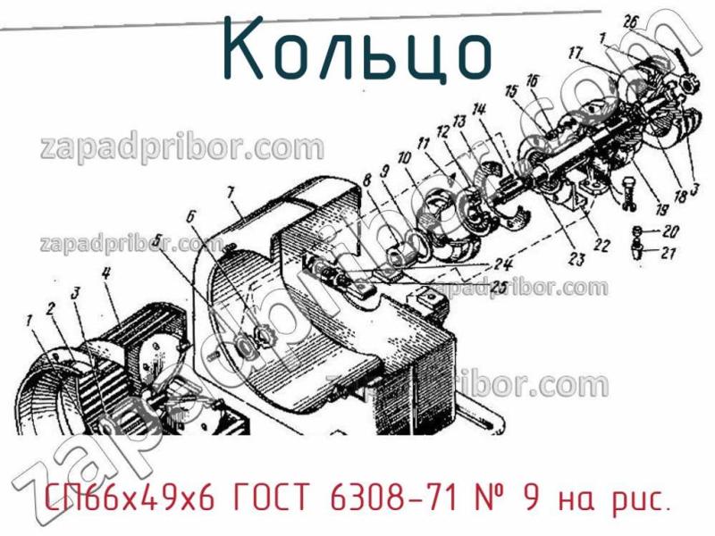 Кольцо СП66х49х6 ГОСТ 6308-71 фотография.