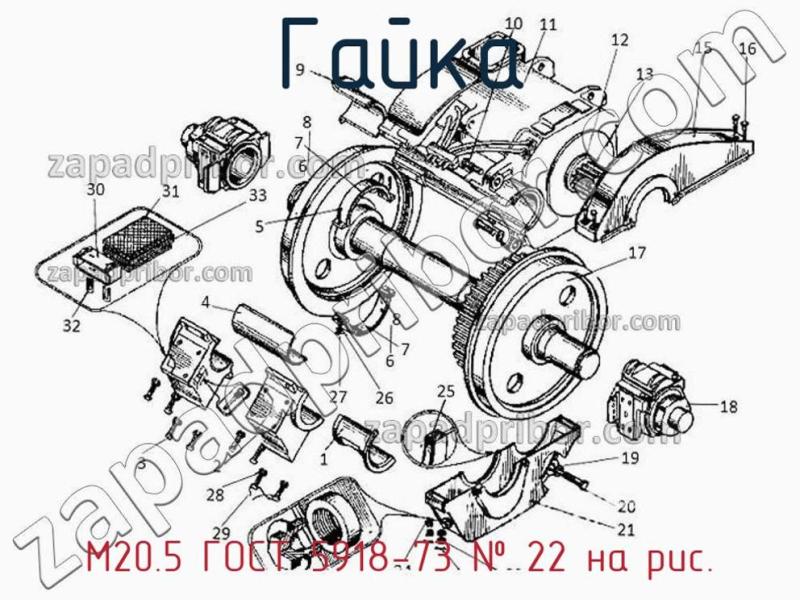 Гайка М20.5 ГОСТ 5918-73 фотография.
