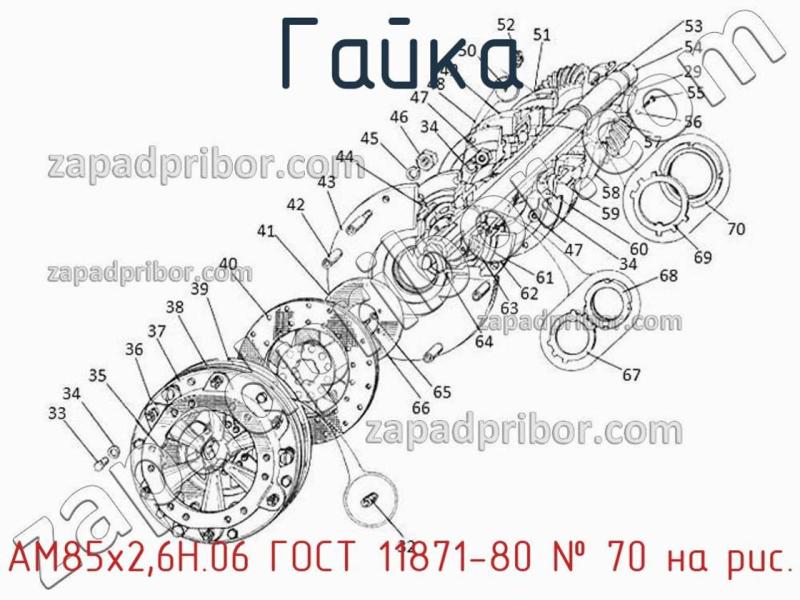 Гайка АМ85х2,6Н.06 ГОСТ 11871-80 фотография.