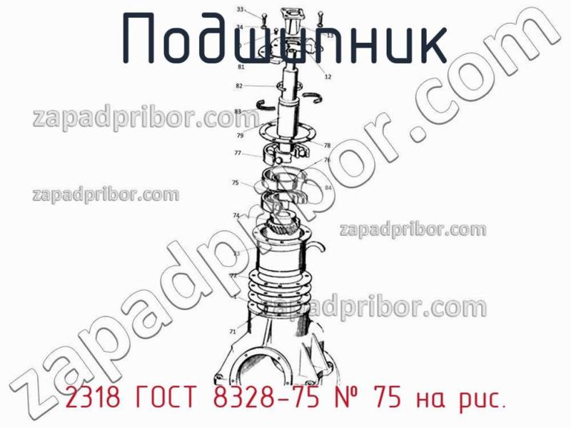 Подшипник 2318 ГОСТ 8328-75 фотография.