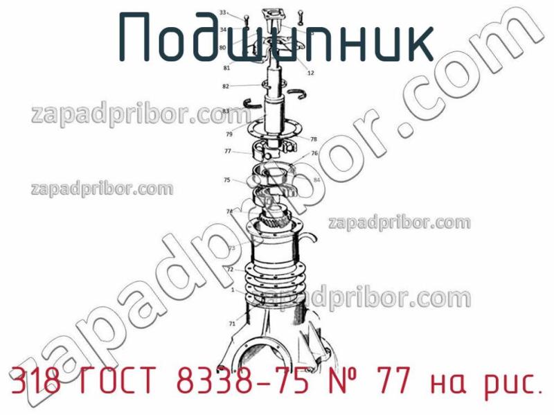 Подшипник 318 ГОСТ 8338-75 фотография.