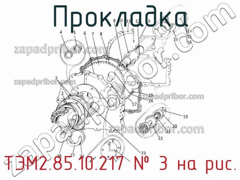 Прокладка ТЭМ2.85.10.217 фотография.