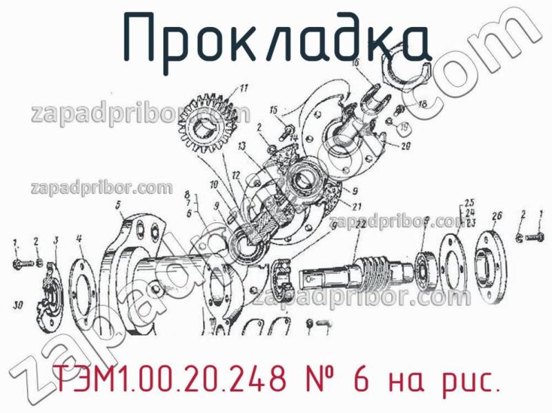 Прокладка ТЭМ1.00.20.248 фотография.