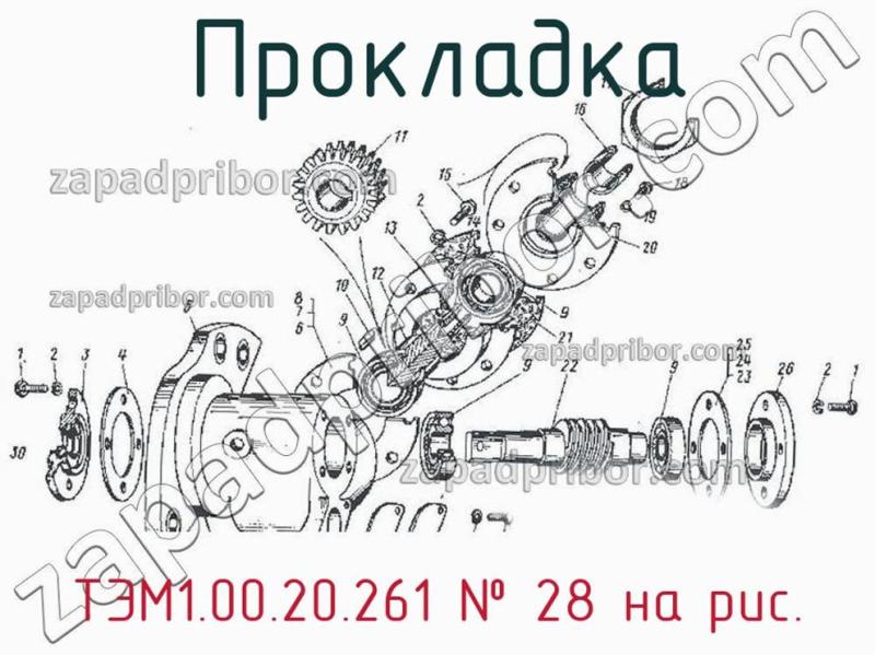 Прокладка ТЭМ1.00.20.261 фотография.