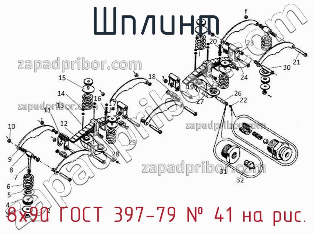 8х90 ГОСТ 397-79 - Шплинт - фотография. Увеличить. 8х90 ГОСТ 397-79 - Шплинт - фотография.
