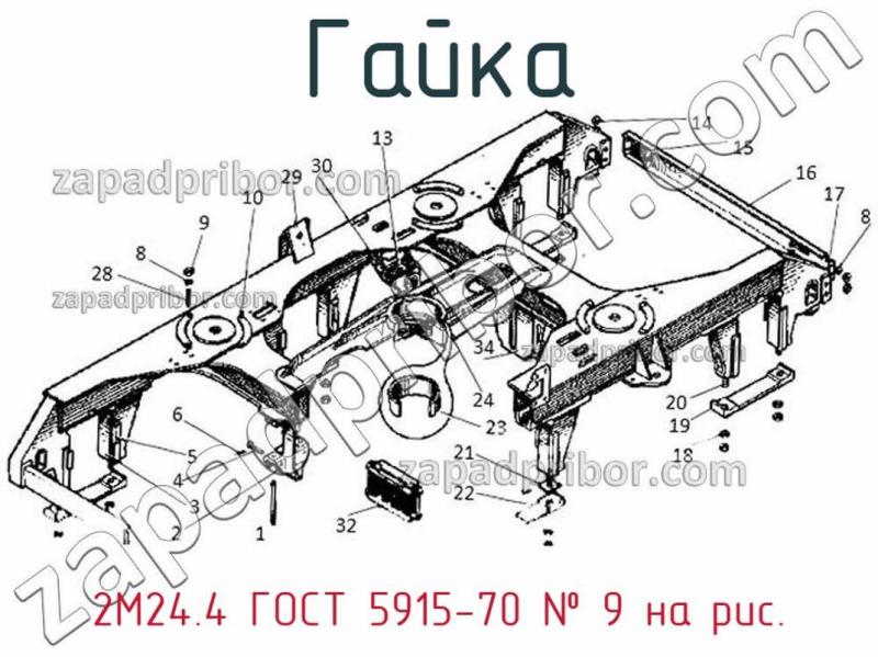 Гайка 2М24.4 ГОСТ 5915-70 фотография.