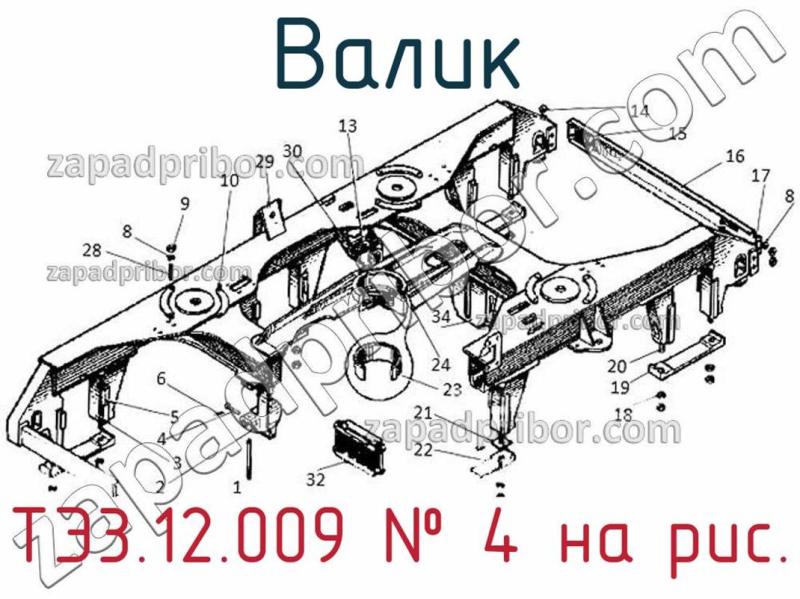 Валик ТЭ3.12.009 фотография.