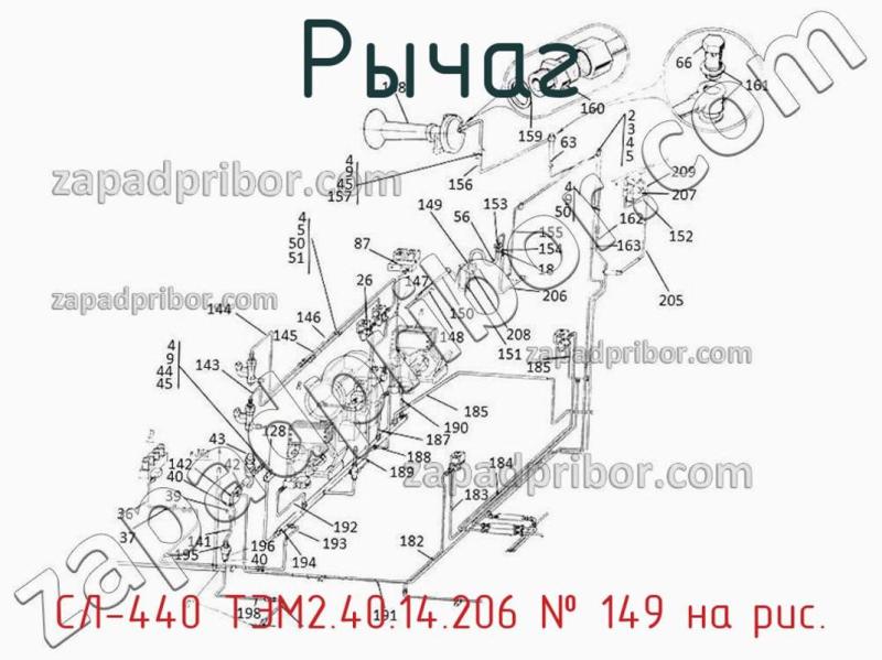 Рычаг СЛ-440 ТЭМ2.40.14.206 фотография.