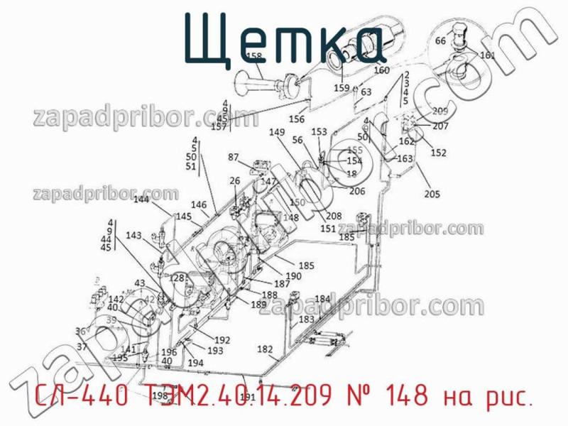 Щетка СЛ-440 ТЭМ2.40.14.209 фотография.