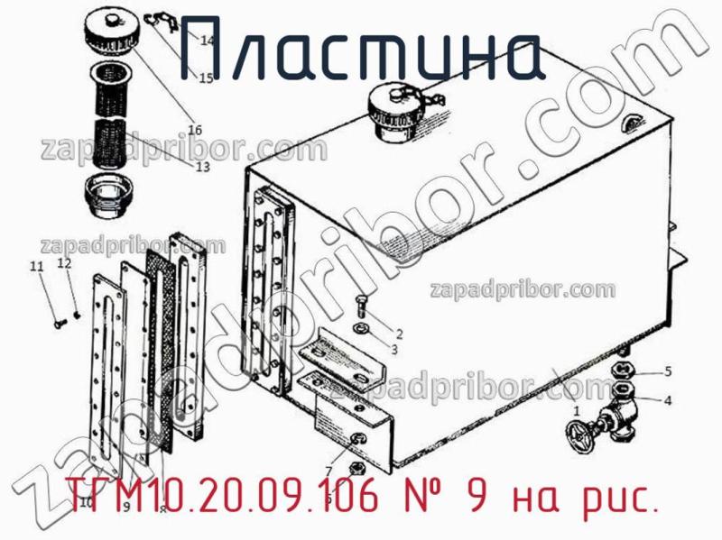 Пластина ТГМ10.20.09.106 фотография.
