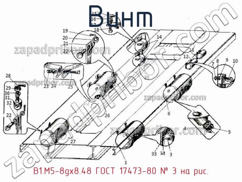Винт В1.М5-8gх8.48 ГОСТ 17473-80 фотография.