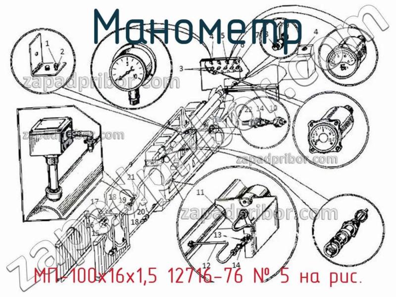 Манометр МП-100х16х1,5 12716-76 фотография.