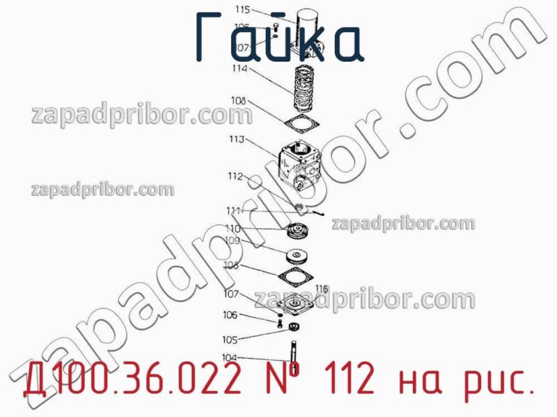 Гайка Д100.36.022 фотография.