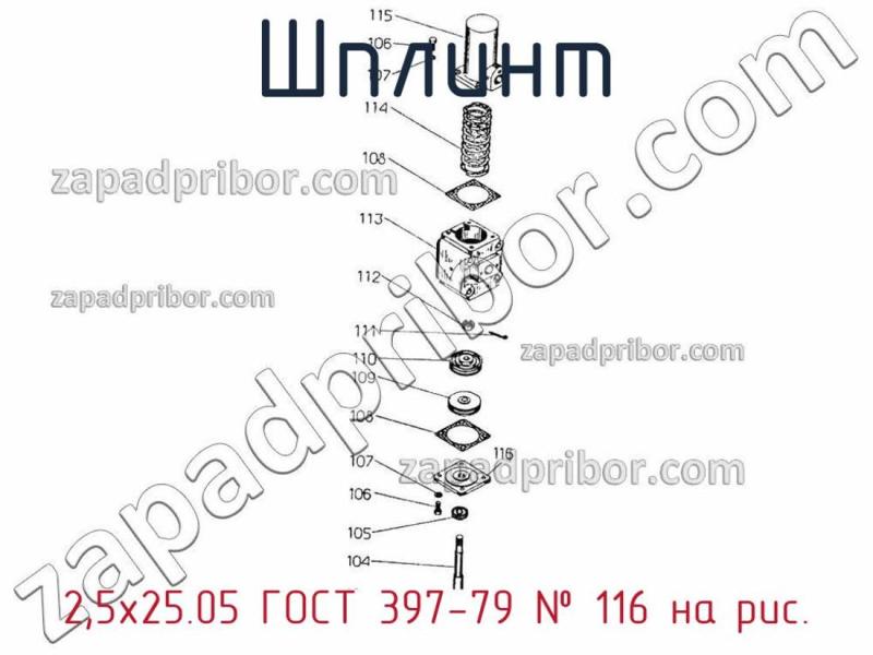 Шплинт 2,5х25.05 ГОСТ 397-79 фотография.