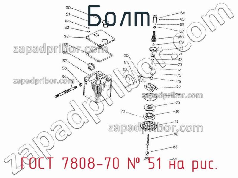 Болт ГОСТ 7808-70 фотография.