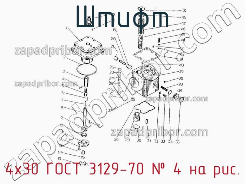 Штифт 4х30 ГОСТ 3129-70 фотография.